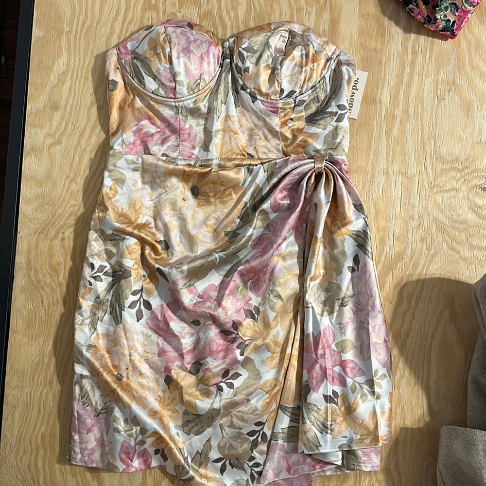 Showpo silky floral mini dress